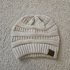 CC Tan Knit Adult Beanie
